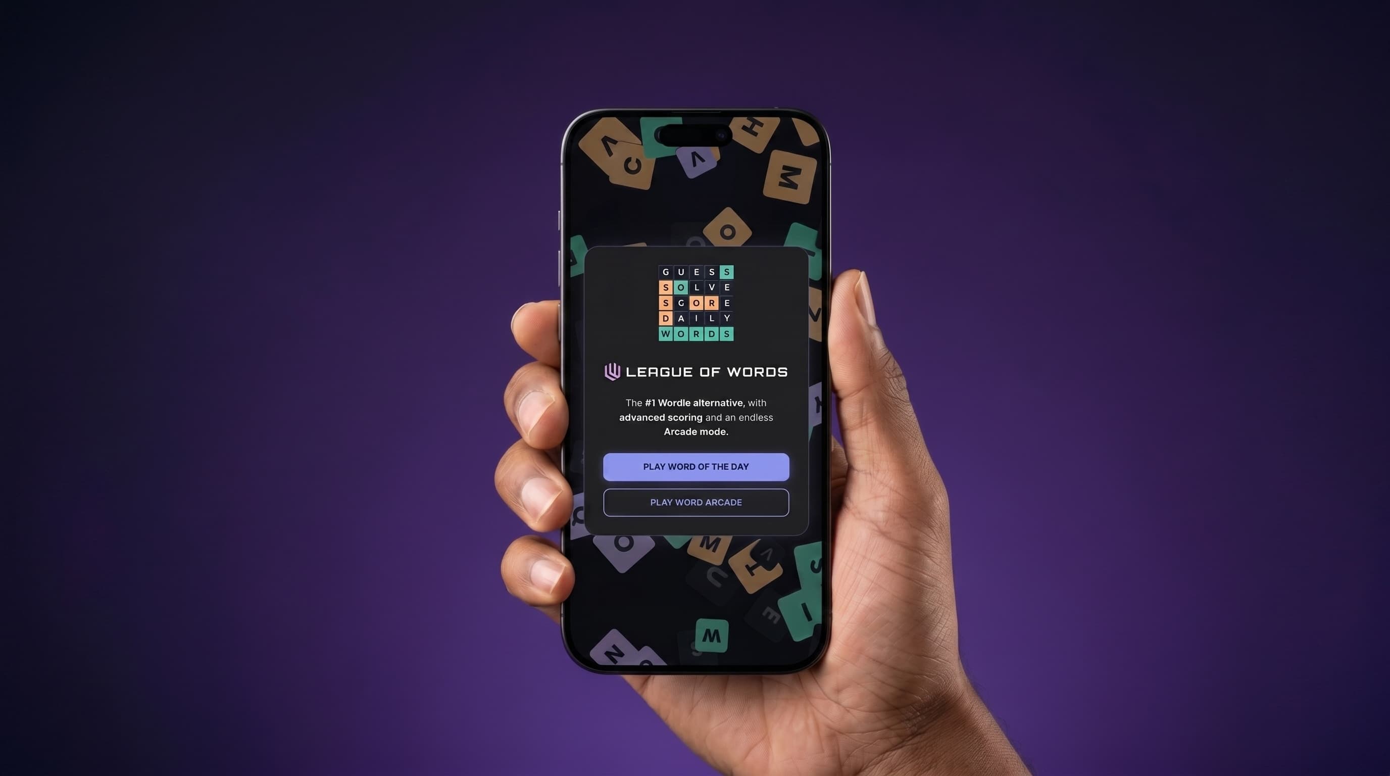 League of Words — an evolved word game with competitive scoring and Arcade mode